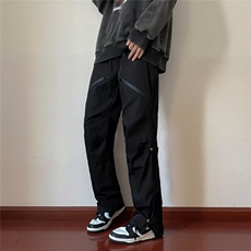 男工装裤潮流直筒宽松型休闲裤潮长裤流行秋季纯色印花XK2948，男装工装外套，星座208-5