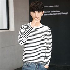 秋季男款条纹海魂套头休闲长袖T恤703-T02，男装T恤，星座703