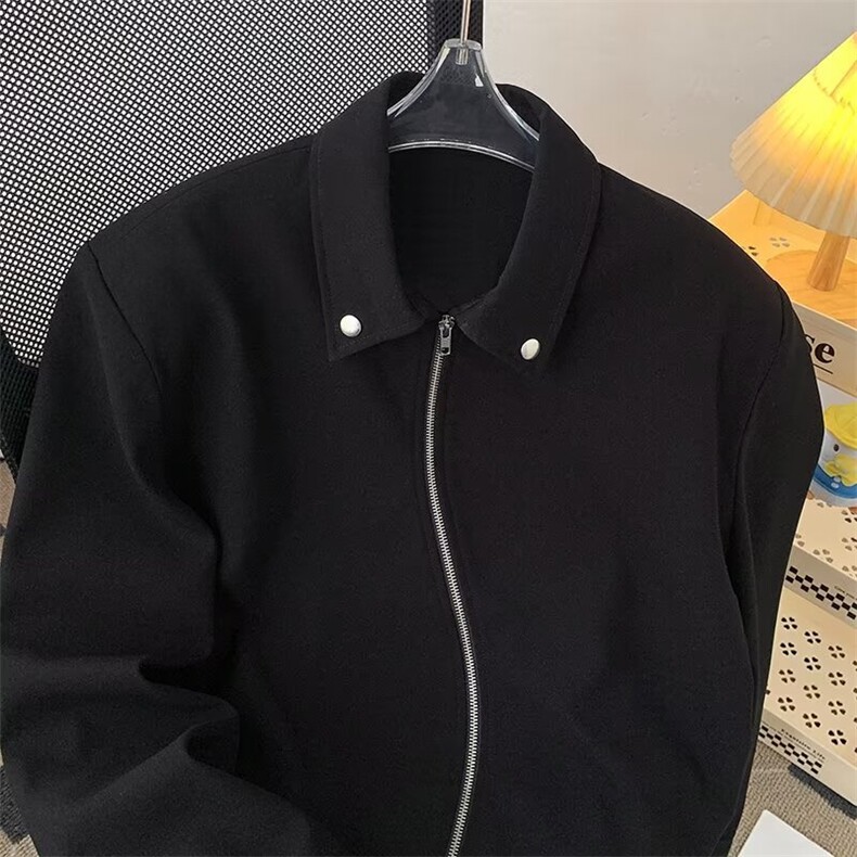 得物品质秋款男夹克铆钉按扣宽松休闲外套JK0116P65,男装夹克,星座1013-1