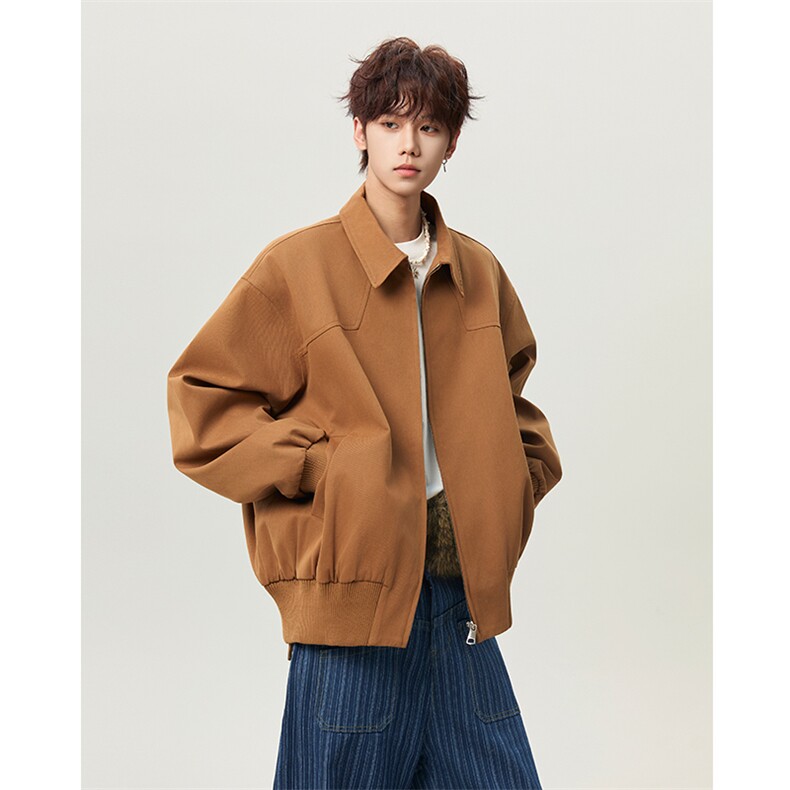 翻领夹克短外套男女秋季韩版短款简约百搭上衣-JK82577-特P85,男装夹克,电商B289