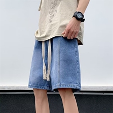 2024夏季新款潮牌ins牛仔裤短裤男宽松直筒五分裤现货K7869-P42，男装牛仔裤，星座512-3