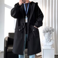 现货秋装轻熟风衣男长款过膝大衣男中长款F658-P95-控128，男装风衣，星座401