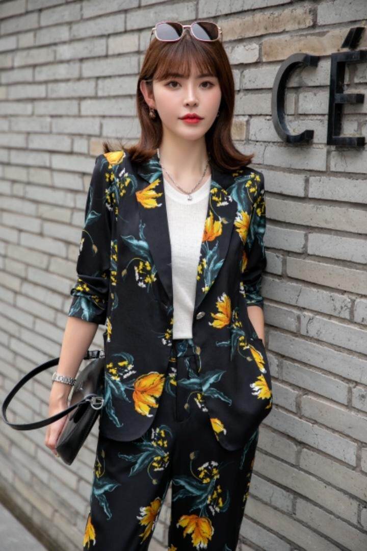 2021秋装套装时尚，女装职业装，恋语随风