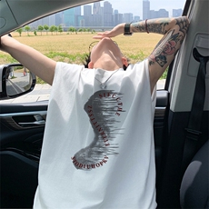 可48小时发货支持抖音得物来样二开240克重磅美式纯棉背心无袖t恤，男装T恤，电商A486