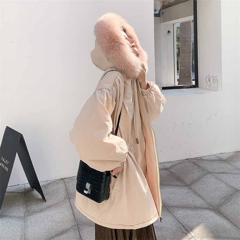 冬季工装派克收腰棉衣泡泡袖棉服外套 8148A浙宝100-556图片