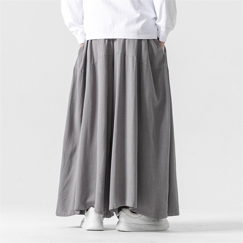秋装新款大码风棉麻亚麻休闲裤直筒阔腿裤日系复古K262/P75,男装休闲裤,电商A221A