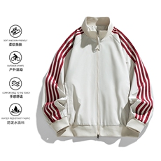 立领开衫夹克男2026新款拉链卫衣条纹运动休闲外套JK02567-P75，男装夹克，星座308B-2
