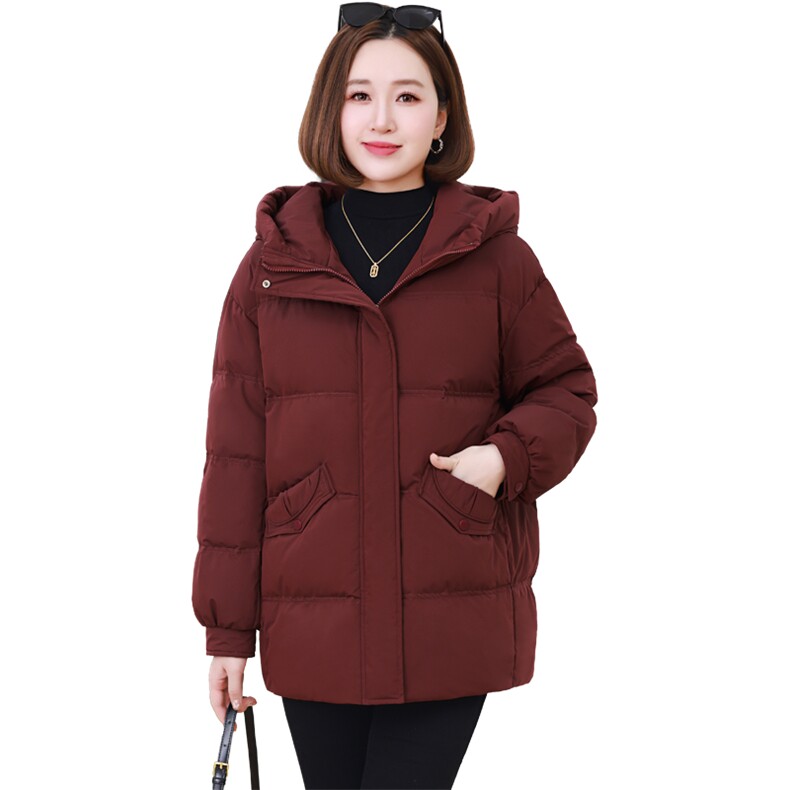时尚百搭显瘦保暖棉服女冬季新款韩版宽松连帽加厚外套,女装棉衣/棉服,婷思杰（原婷想服饰）