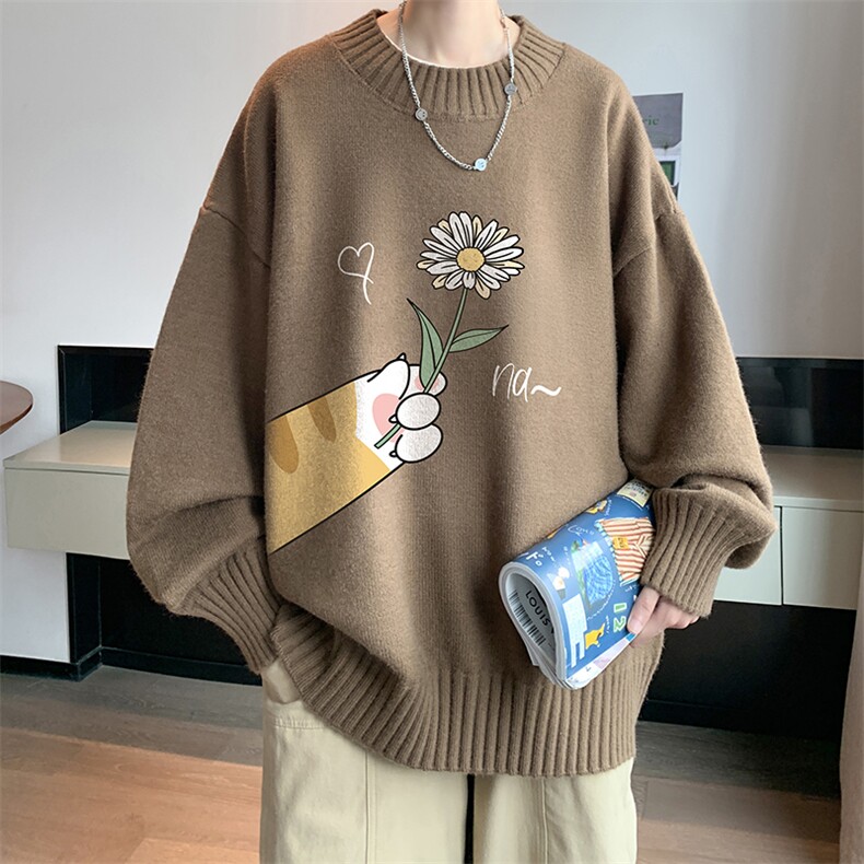 半高领毛衣男士大码针织衫男毛线衣男M18265-P45加绒款-P65,男装针织衫/毛衣,电商A040