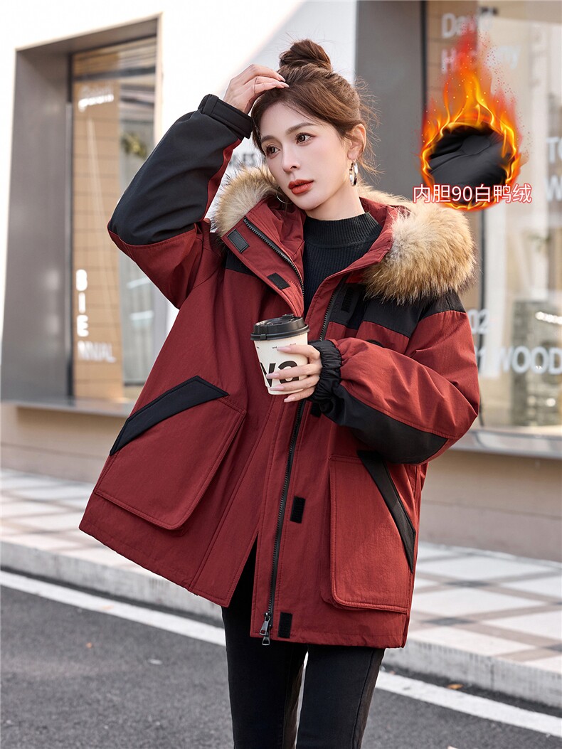 2025年冬季90白鸭绒羽绒服,女装羽绒服,艾尚靓装