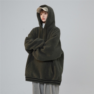 2024冬季新款纯色羊羔毛套头外套棉服M2067特P45图片