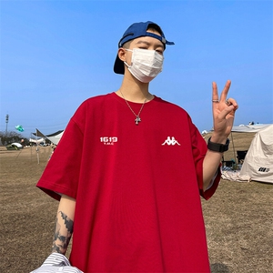 抖音得物二开 现货 220克夏装重磅美式高街宽松短袖t恤 MT114图片