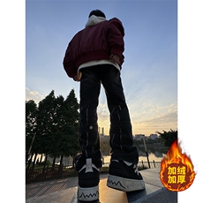B221美式ins高街加绒加厚牛仔裤LK23028-P60控78P70控98，男装牛仔裤，电商B221