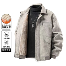 1506-1/MQ191/P92冬季新款工装皮夹克衫男士高级感痞帅保暖外套，男装夹克，星座1506-1