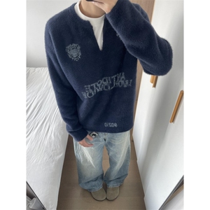 【有货】cleanfit马海毛v领毛衣高级感痞帅美式针织衫TQ01LL-P65图片
