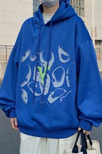 2025秋新款潮流印花连帽宽松休闲套头情侣卫衣B266-WY-220-P50，男装卫衣，星座B257-1