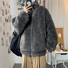 港风冬季宽松百搭棉服男羊羔毛情侣棉衣男外套男7956P105控149，男装棉衣，星座226-1