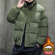 风立领灯芯绒棉衣男加厚潮盘扣棉衣xz815-503p145，男装棉衣，星座815（原A203）