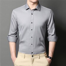 BD8827钱塘2020-2中年男士时尚休闲百搭长袖薄款衬衣量大价优P47，男装衬衫，钱塘207-2