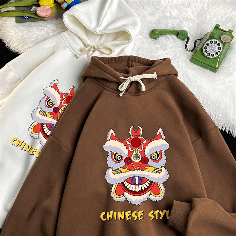 WY2185-P35加绒款-P40纯棉连帽卫衣男大码运动帽衫宽松薄,男装卫衣,电商A040