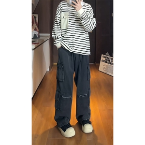 工装裤男牛仔裤长裤KD638-P70图片