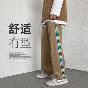 秋冬新款 华夫格灯芯绒 织带休闲裤 227-2*C540*P50控68图片