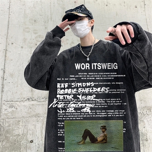 直播品质 500克重磅美式做旧水洗卫衣 H1312-常规特P45-加绒特P55图片