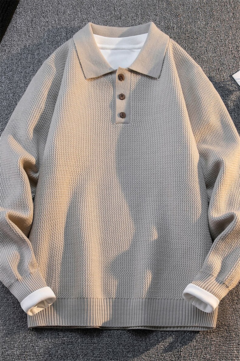 8788-P482025年秋冬新款翻领毛衣男时尚长袖针织衫,男装针织衫/毛衣,电商A113