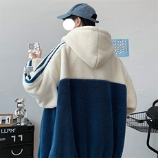 冬款潮加绒加厚棉衣绒里羊羔绒时尚连帽外套男女921-P110控价158，男装棉衣，电商A441-1