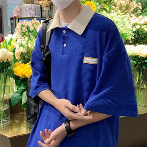 2022华夫格polo翻领卫衣男女潮牌韩版R09P30图片