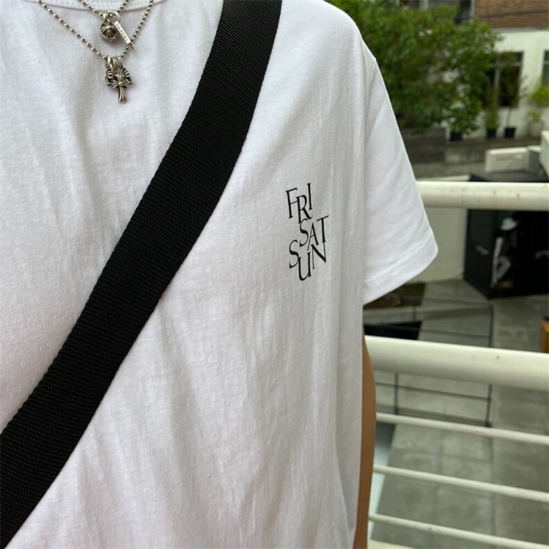 816B-T1055-P35纯棉！高级感简约设计款ins短袖,男装T恤,星座816B