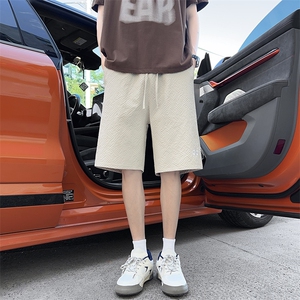 刺绣泡泡纱薄款夏季短裤直筒休闲裤五分裤子A266-GBXGZM121-P166图片