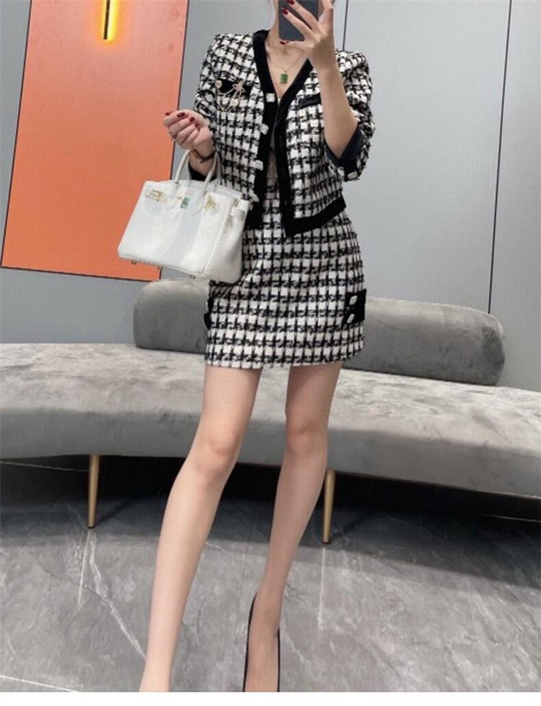 秋装套装小香，女装职业装，贻思茗