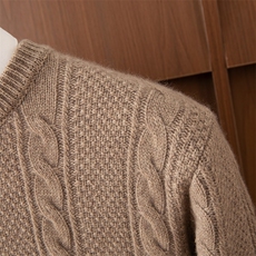 2025年秋季新款简约加厚针织男士羊绒套衫时尚休闲通勤百搭，男装羊绒套衫，鼎坤羊绒