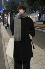 秋冬毛呢大衣男潮个性百搭风衣宽松中长外套MN00731/P100加棉P110，男装风衣，电商B316