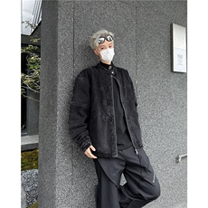 NihilismNH‘外骨骼脊柱’结构重水洗活页机车短宽牛仔夹克JK8960，男装夹克，星座506