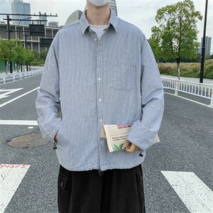 长袖工装衬衫男港风日系外套C007P36,男装衬衫,星座1116-2