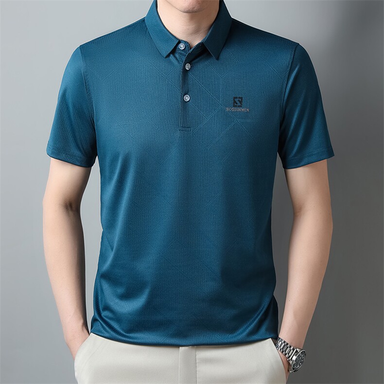 夏季男短袖T恤商务休闲男装中年翻领polo衫半袖上衣ZG1368-P60图片