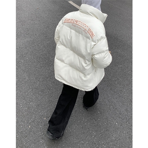 港风 23新款冬季时尚百搭立领PU皮棉服外套MY64510P115控158图片