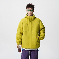 现货5W件冬季三防美式boxy解构连帽雪山冲锋衣棉衣男女棉服厚外套，男装夹克，电商A486