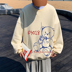 2021中性风卡通印花男士圆领套头卫衣女上衣WY311P30限48，男装卫衣，电商A089-1