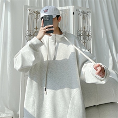 WY5021/P65秋装新款高品质不起球个性套头卫衣男潮流宽松上衣外套，男装卫衣，电商A141