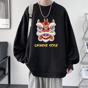 麂皮绒卫衣男大码重磅长袖t恤男 JW81185-P35图片