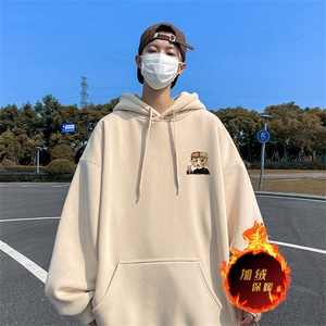 数据500克重磅秋冬美式加绒加厚卫衣外套Y128常规特P35绒P40图片