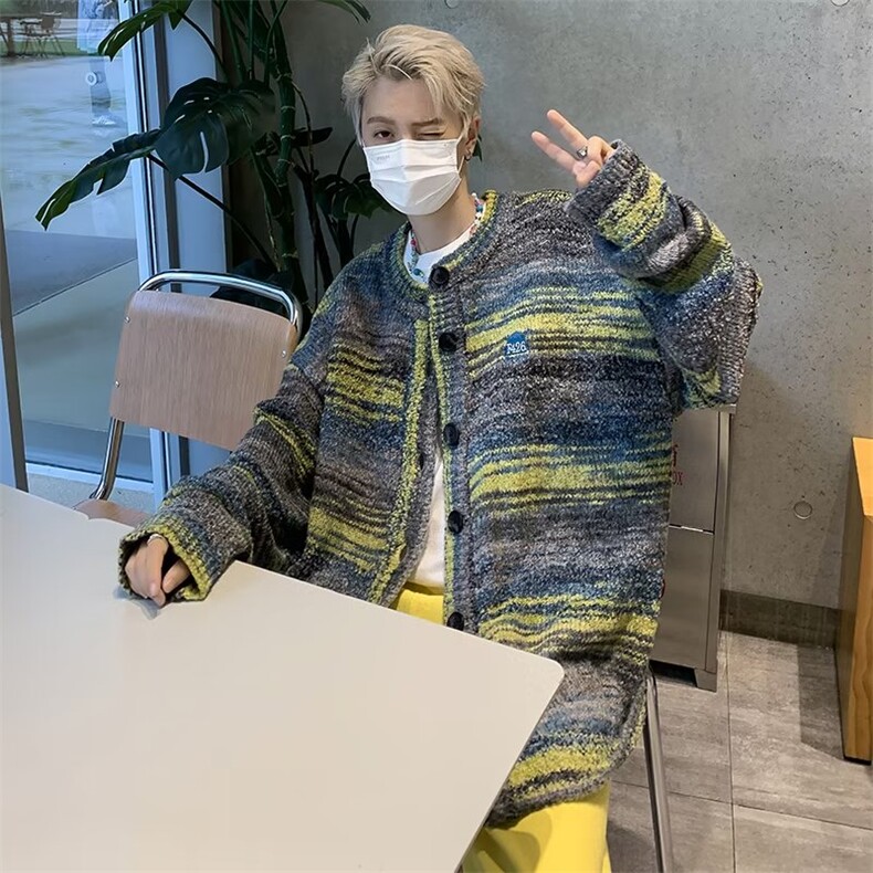 美式毛衣男慵懒风休闲针织衫 Q5025 P65图片