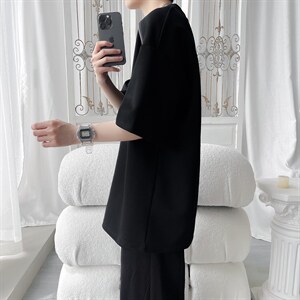 212A-T2580 特25批48 新款钢印字母经典百搭T恤男女通用短袖图片