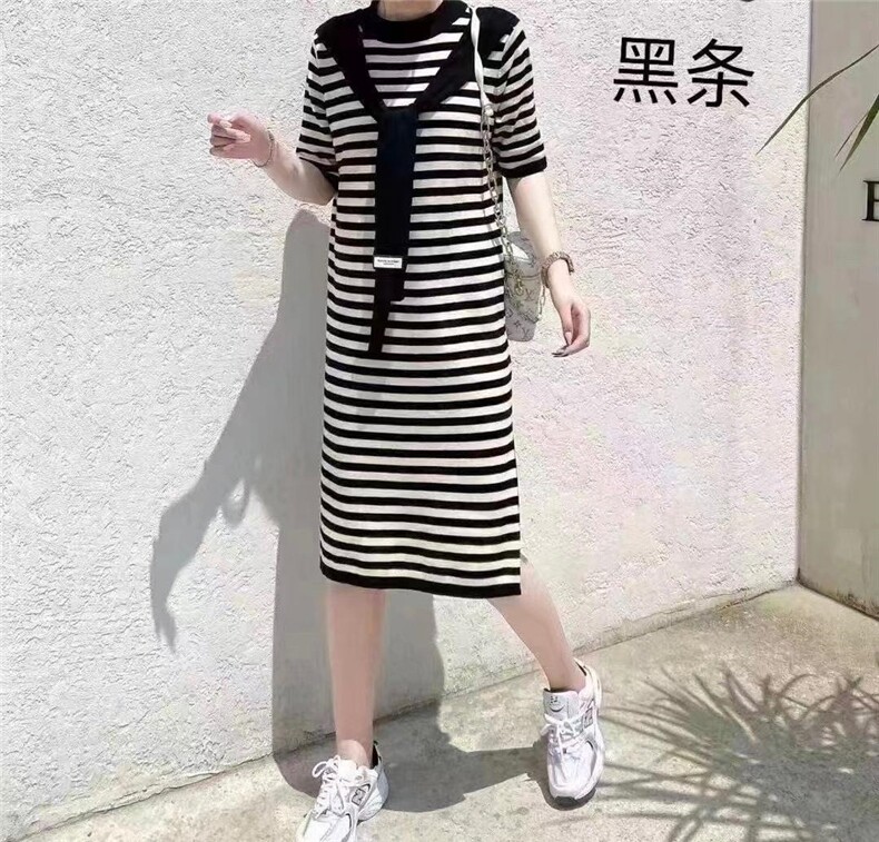 领带款连衣裙，女装连衣裙，魅力元素