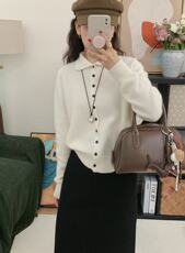 2025年女士通勤百搭简约春季新款圆领打底衫，女装针织衫/毛衣，忠诺羊绒
