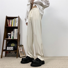 现货黑色西装直筒西裤男春夏垂感显瘦休闲长裤男女同款XK301-P50，男装西裤，电商A178