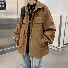 秋季ins潮牌休闲宽松工装夹克日系复古灯芯绒外套男W5464-P50，男装夹克，星座512-2